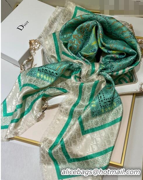 Promotional Dior Silk Sqaure Scarf 110x110cm D30909 Green