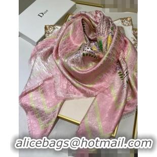 Reasonable Price Dior Silk Sqaure Scarf 110x110cm D30909 Pink