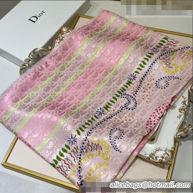 Reasonable Price Dior Silk Sqaure Scarf 110x110cm D30909 Pink