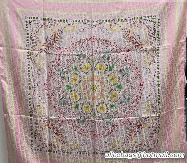 Reasonable Price Dior Silk Sqaure Scarf 110x110cm D30909 Pink