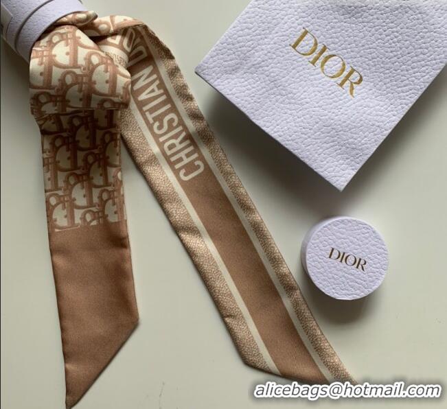 Grade Quality Dior Oblique Silk Bandeau Scarf 6x100cm 033082 Beige