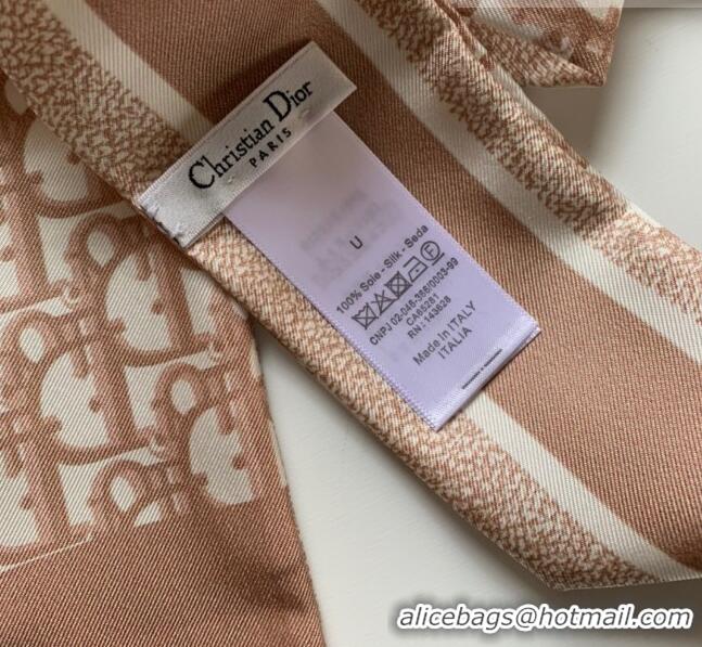 Grade Quality Dior Oblique Silk Bandeau Scarf 6x100cm 033082 Beige