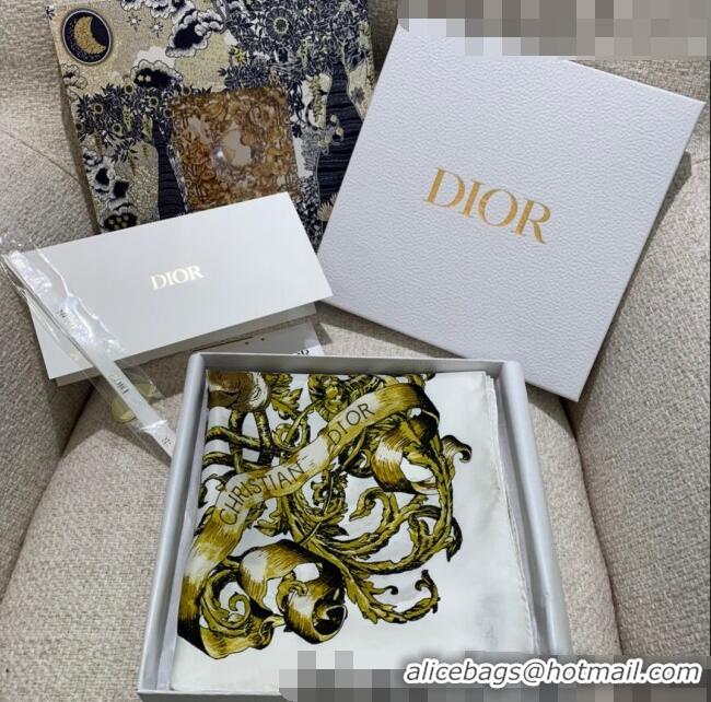 Modern Classic Dior Silk Square Scarf 90x90cm 053002 Beige