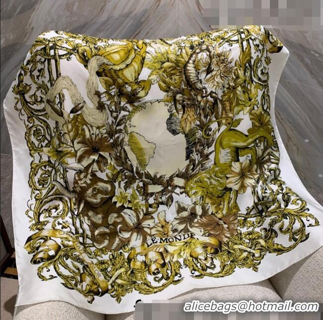 Modern Classic Dior Silk Square Scarf 90x90cm 053002 Beige