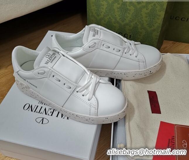 Top Quality Valentino Open for a Change Sneakers in White Calfskin 427021