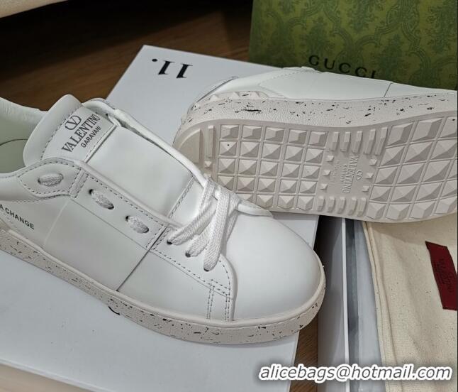 Top Quality Valentino Open for a Change Sneakers in White Calfskin 427021