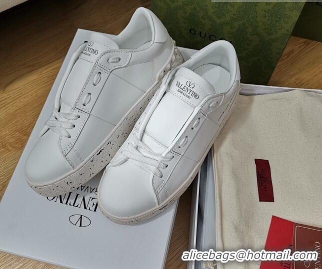 Top Quality Valentino Open for a Change Sneakers in White Calfskin 427021