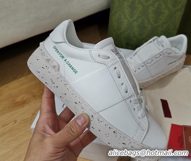 Top Quality Valentino Open for a Change Sneakers in White Calfskin 427021