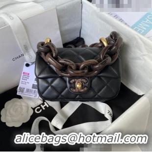 Good Product Chanel Lambskin Mini Flap Bag AS4165 Black 2023