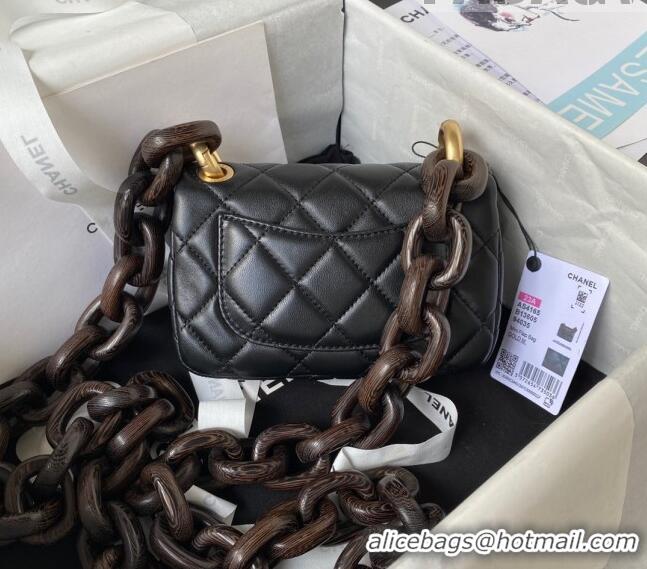 Good Product Chanel Lambskin Mini Flap Bag AS4165 Black 2023