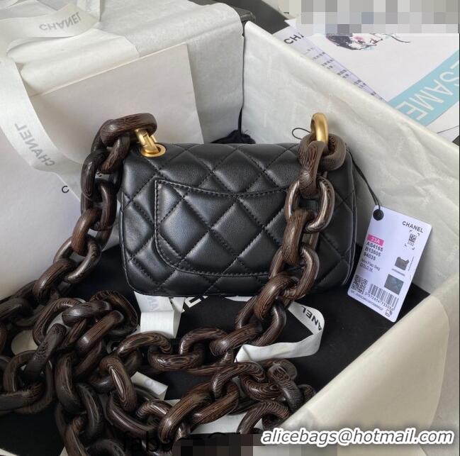 Good Product Chanel Lambskin Mini Flap Bag AS4165 Black 2023