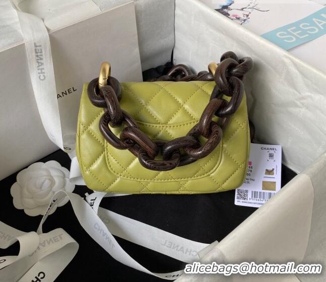 Reasonable Price Chanel Lambskin Mini Flap Bag AS4165 Green 2023