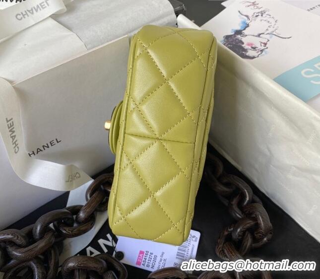 Reasonable Price Chanel Lambskin Mini Flap Bag AS4165 Green 2023