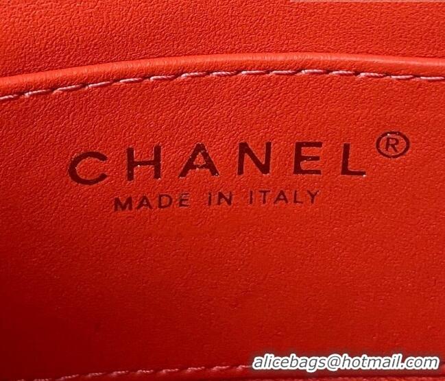 Big Discount Chanel Lambskin Mini Flap Bag AS4165 Orange 2023