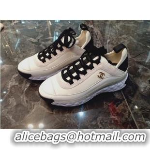 ​Top Grade Chanel Velvet Calfskin Mixed Fibers Low-Top Sneakers G35617