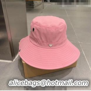 Top Grade Prada Canvas Bucket Hat 0706 Pink 2023