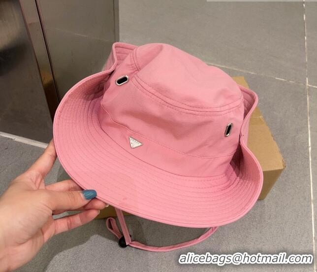 Top Grade Prada Canvas Bucket Hat 0706 Pink 2023