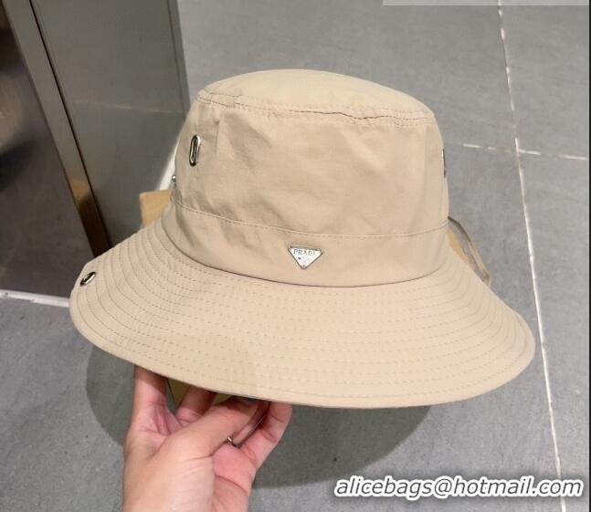 Good Product Prada Canvas Bucket Hat 0706 Beige 2023