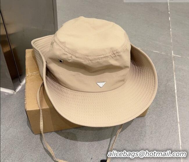 Good Product Prada Canvas Bucket Hat 0706 Beige 2023