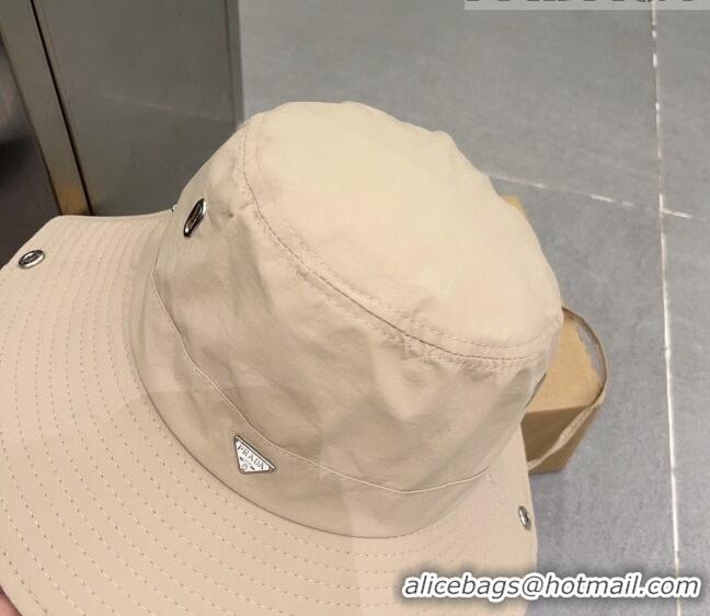 Good Product Prada Canvas Bucket Hat 0706 Beige 2023