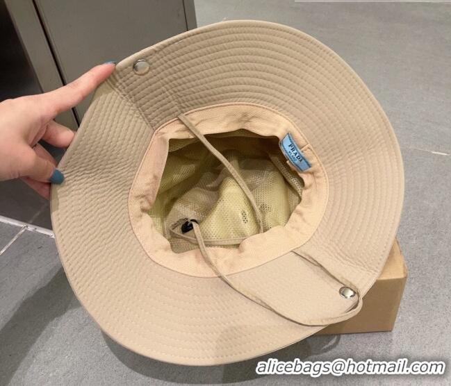 Good Product Prada Canvas Bucket Hat 0706 Beige 2023