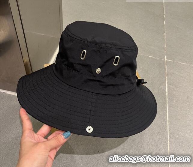 Unique Discount Prada Canvas Bucket Hat 0706 Black 2023