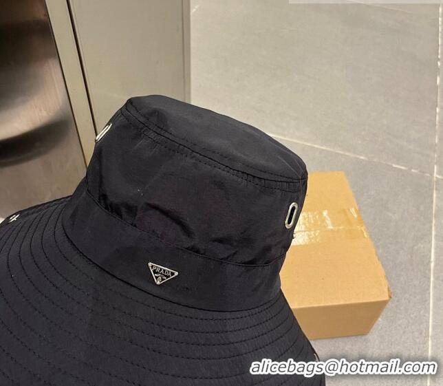 Unique Discount Prada Canvas Bucket Hat 0706 Black 2023