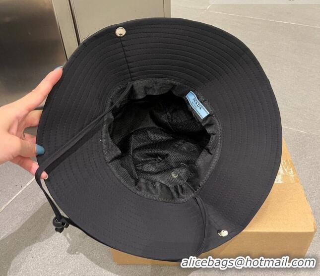 Unique Discount Prada Canvas Bucket Hat 0706 Black 2023