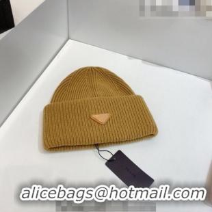 Popular Style Prada Knit Hat 0802 Gold 2023