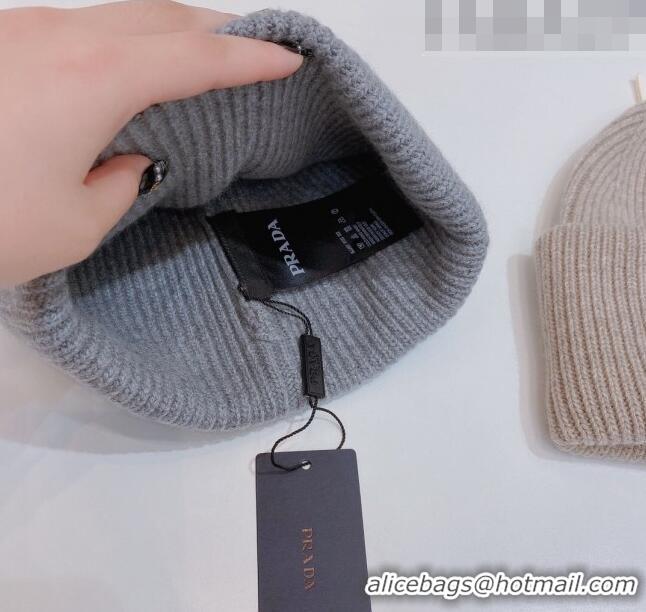 Good Quality Prada Knit Hat 0802 Grey 2023