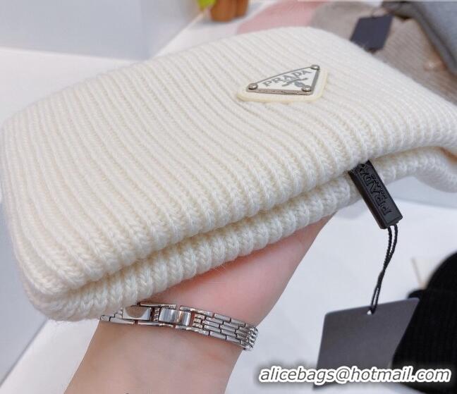 Unique Grade Prada Knit Hat 0802 White 2023