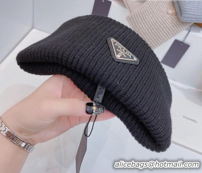 Affordable Price Prada Knit Hat 0802 Black 2023