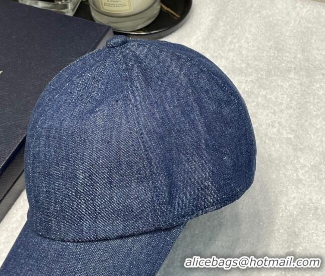 Good Taste Prada Denim Baseball Hat 0807 Blue 2023