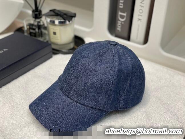 Good Taste Prada Denim Baseball Hat 0807 Blue 2023