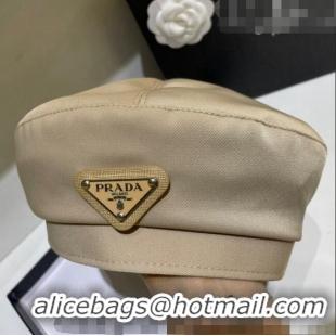 Buy Cheapest Prada Fabric Beret 0810 Beige 2023