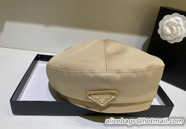 Buy Cheapest Prada Fabric Beret 0810 Beige 2023