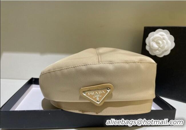 Buy Cheapest Prada Fabric Beret 0810 Beige 2023