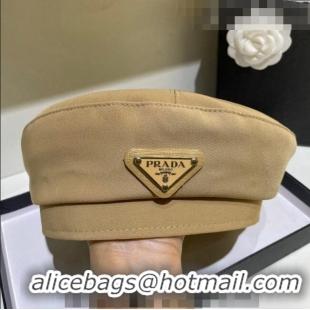 Classic Discount Prada Fabric Beret 0810 Khaki 2023