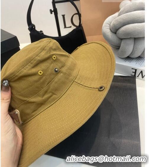 Buy Fashionable Prada Canvas Wide Brim Bucket Hat PR08231 Khaki 2023