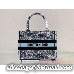 Promotional SMALL DIOR BOOK TOTE Multicolor Florilegio Embroidery M1296ZRG-2