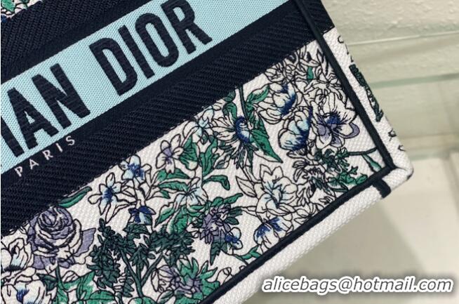 Reasonable Price MEDIUM DIOR BOOK TOTE Multicolor Florilegio Embroidery M1296ZEMF-3