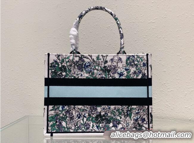 Reasonable Price MEDIUM DIOR BOOK TOTE Multicolor Florilegio Embroidery M1296ZEMF-3