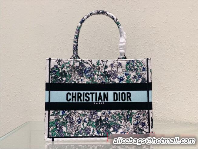 Reasonable Price MEDIUM DIOR BOOK TOTE Multicolor Florilegio Embroidery M1296ZEMF-3