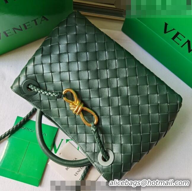 Top Quality Bottega Veneta Small Andiamo Top Handle Bag in Intrecciato Leather 743568 Raintree Green 2023