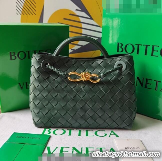 Top Quality Bottega Veneta Small Andiamo Top Handle Bag in Intrecciato Leather 743568 Raintree Green 2023