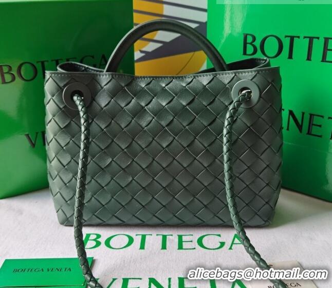 Top Quality Bottega Veneta Small Andiamo Top Handle Bag in Intrecciato Leather 743568 Raintree Green 2023