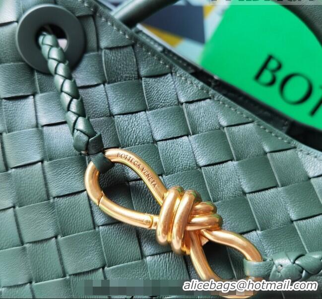 Top Quality Bottega Veneta Small Andiamo Top Handle Bag in Intrecciato Leather 743568 Raintree Green 2023