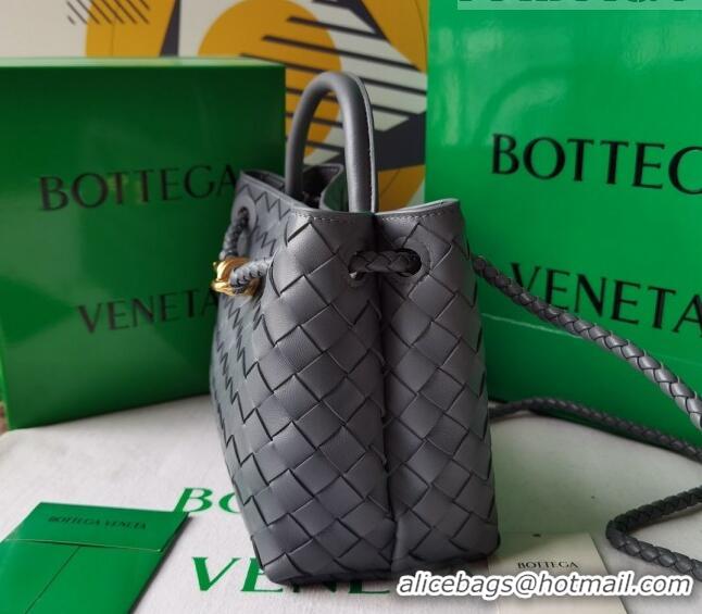 Promotional Bottega Veneta Small Andiamo Top Handle Bag in Intrecciato Leather 743568 Slate Grey 2023