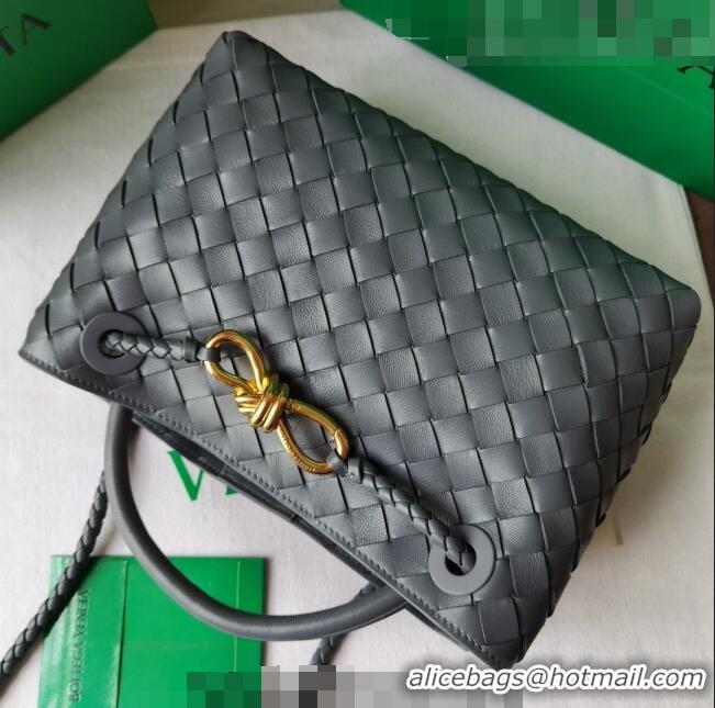 Promotional Bottega Veneta Small Andiamo Top Handle Bag in Intrecciato Leather 743568 Slate Grey 2023