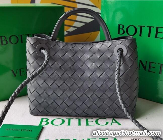 Promotional Bottega Veneta Small Andiamo Top Handle Bag in Intrecciato Leather 743568 Slate Grey 2023